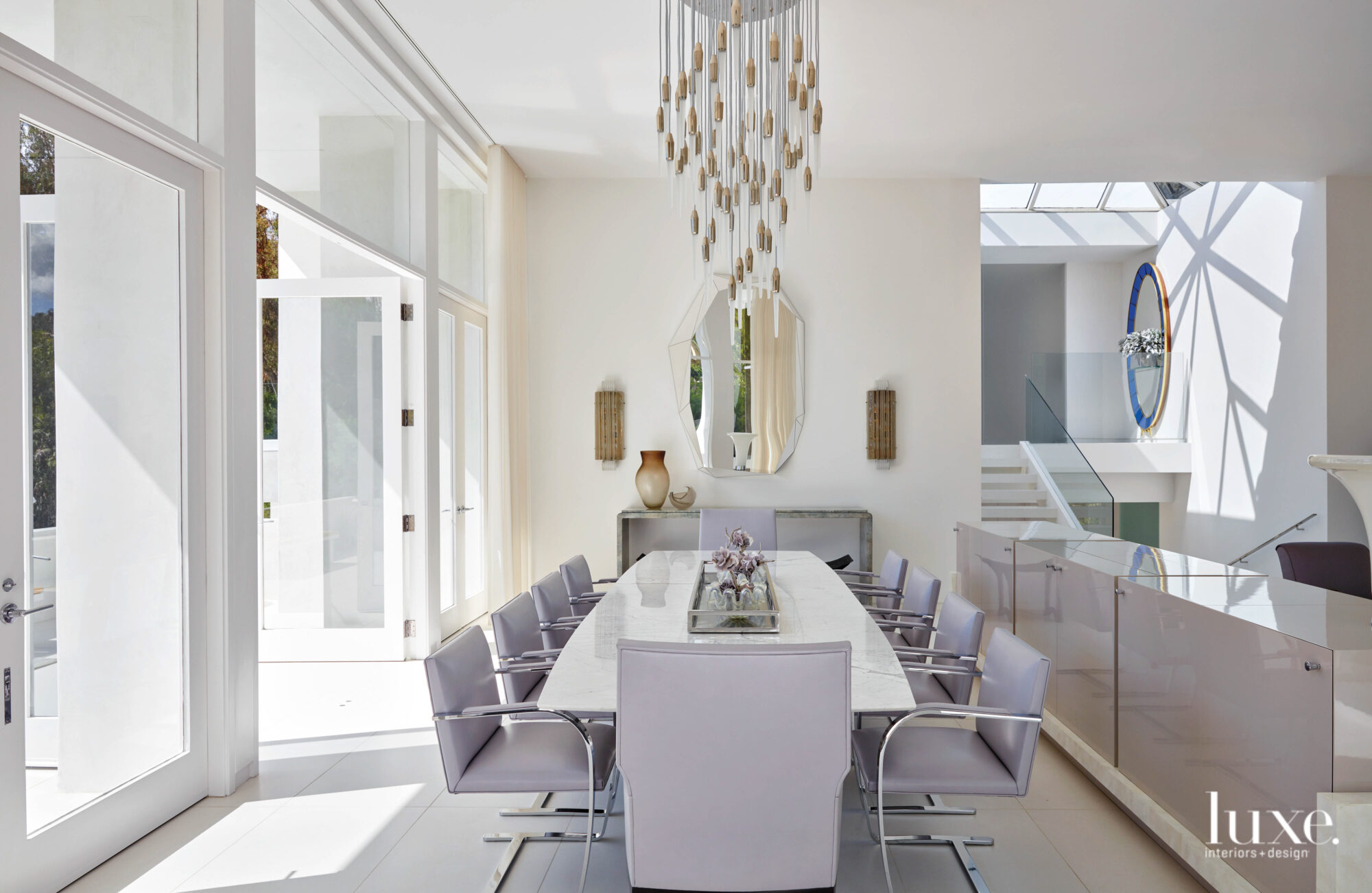 Dining room with chairs and table