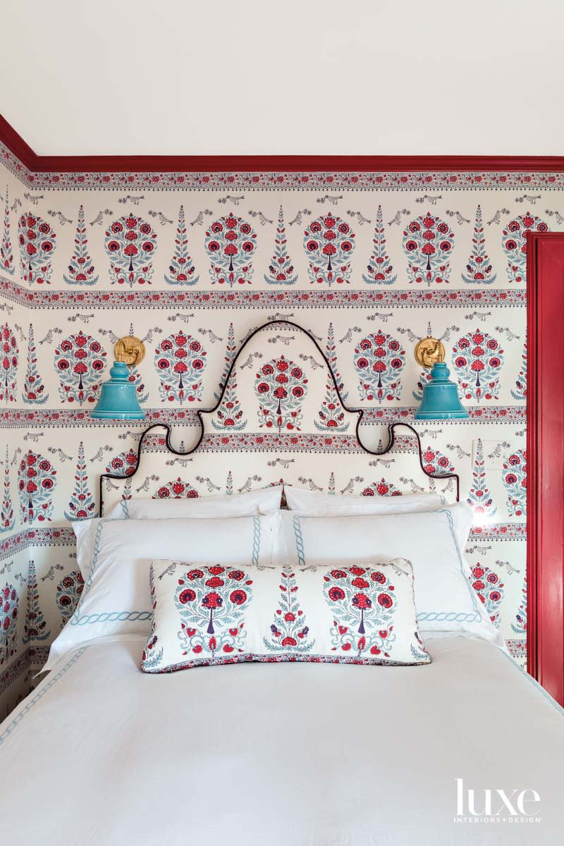 patterned headboard
