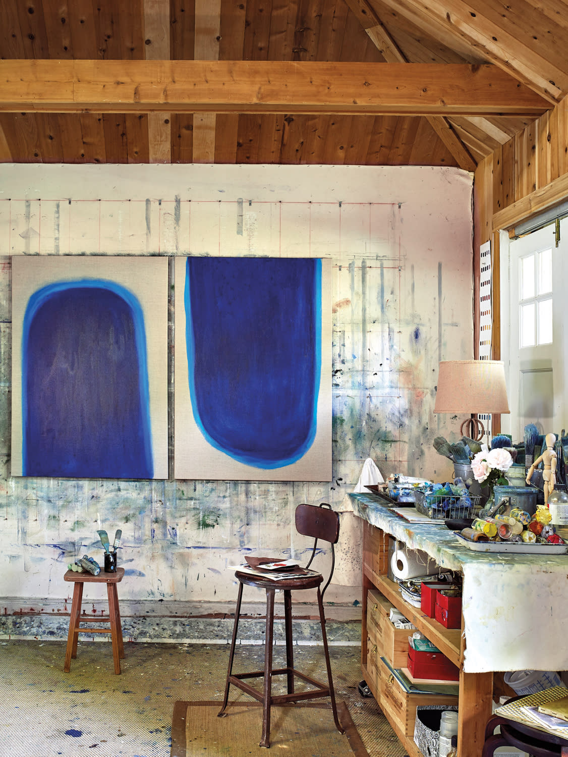 inside Michele D'Ermo's art studio