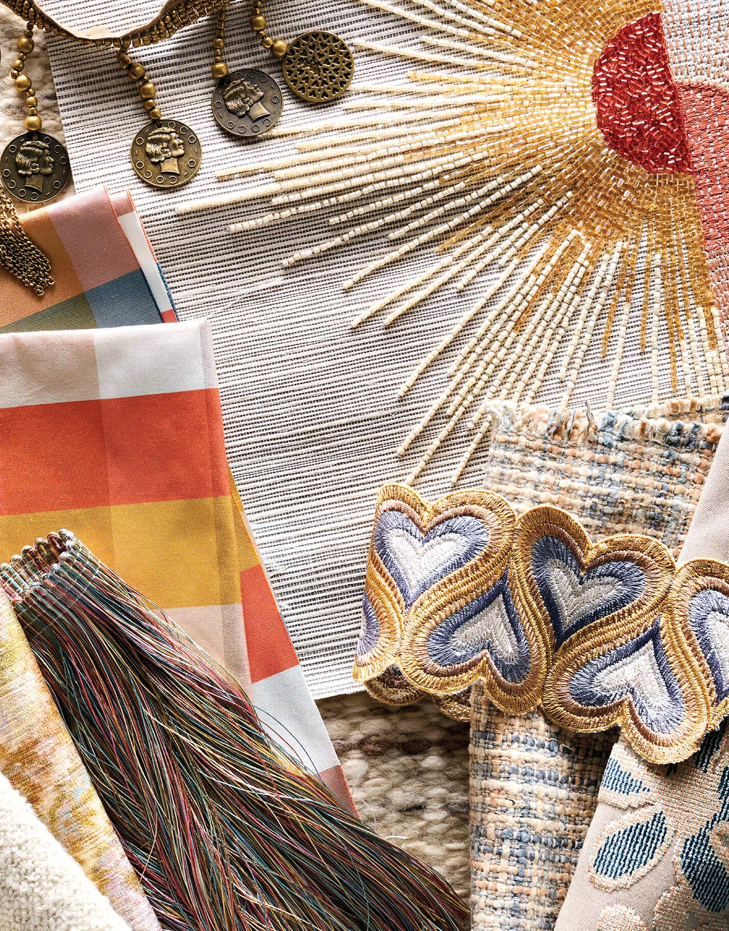fabric sample mood boards by Sasha Bikoff x Fabricut