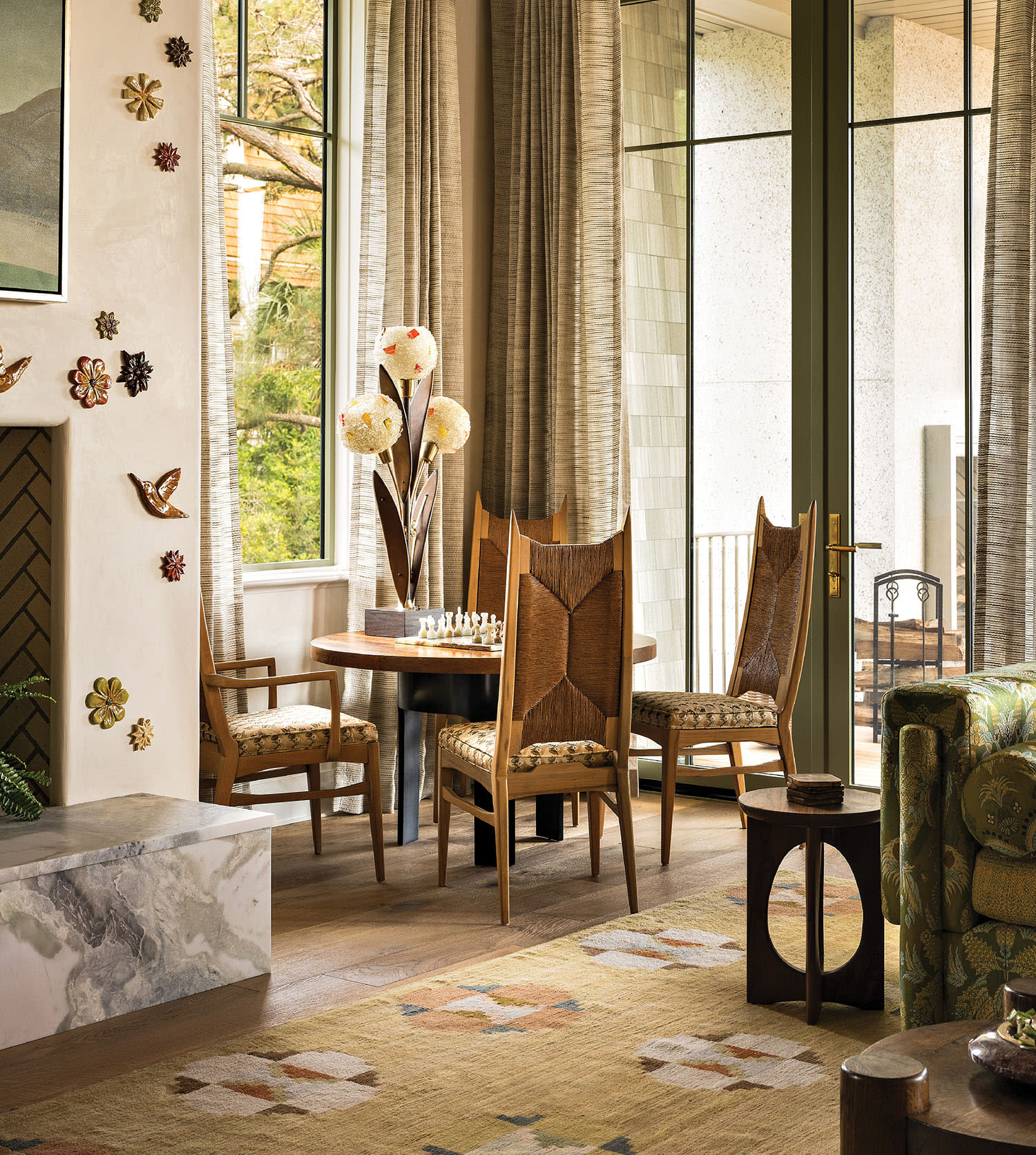 Cortney Bishop x Amadi Carpet featured in a dining room