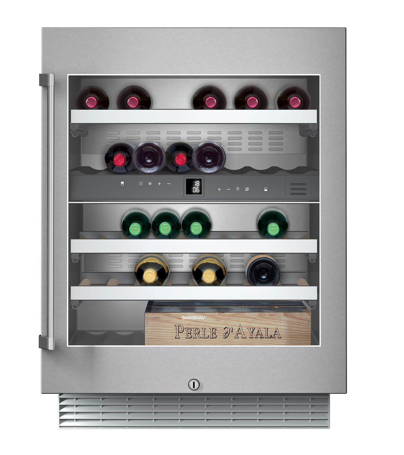 Gaggenau’s 24" Under Counter Dual Zone Wine Cooler