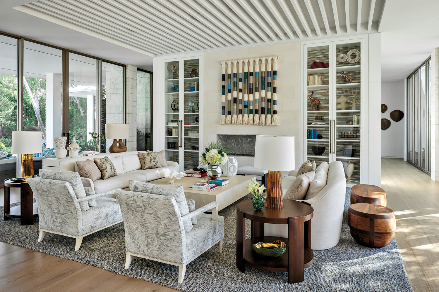 modern coastal living room in a Miami home