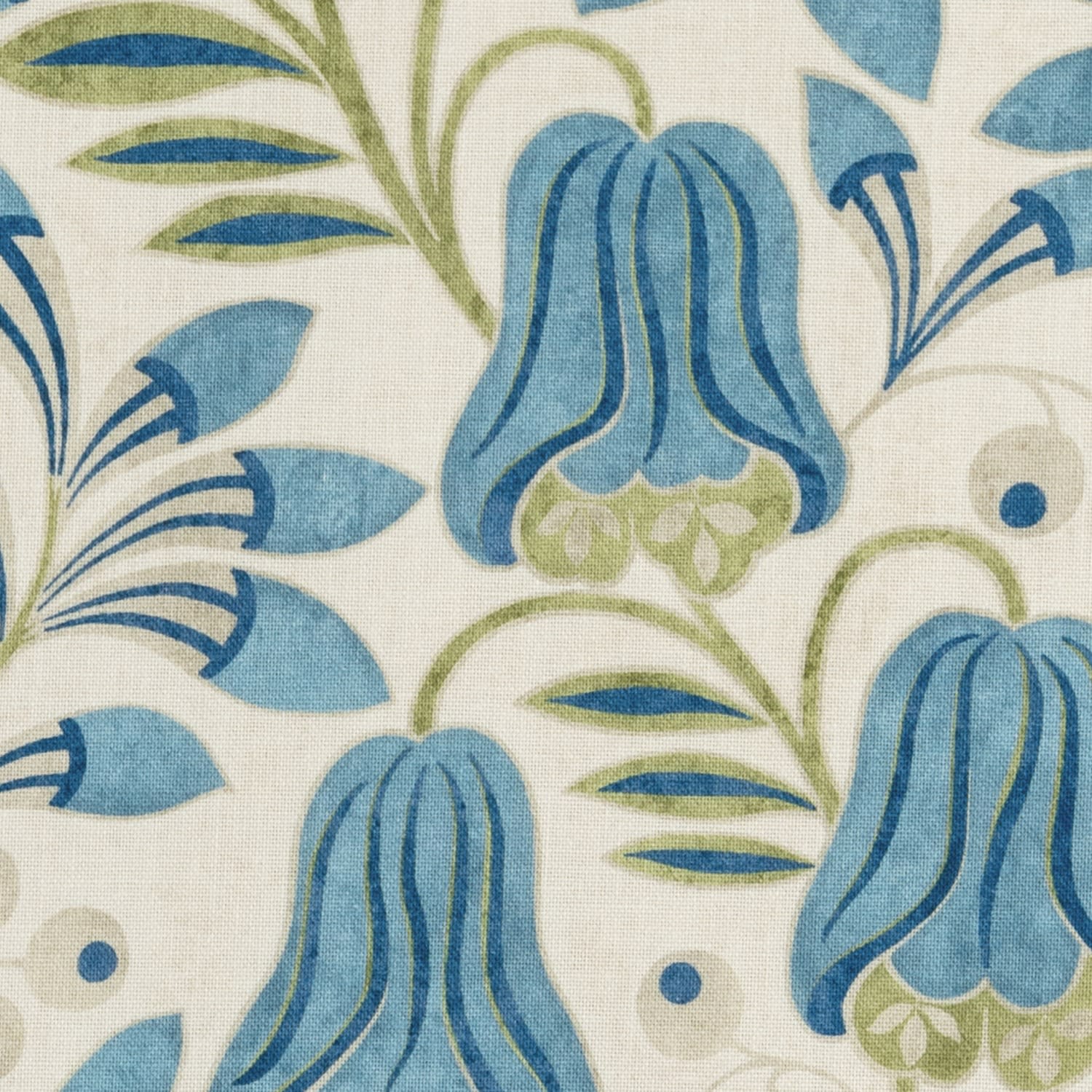 fabric with a bluebell pattern