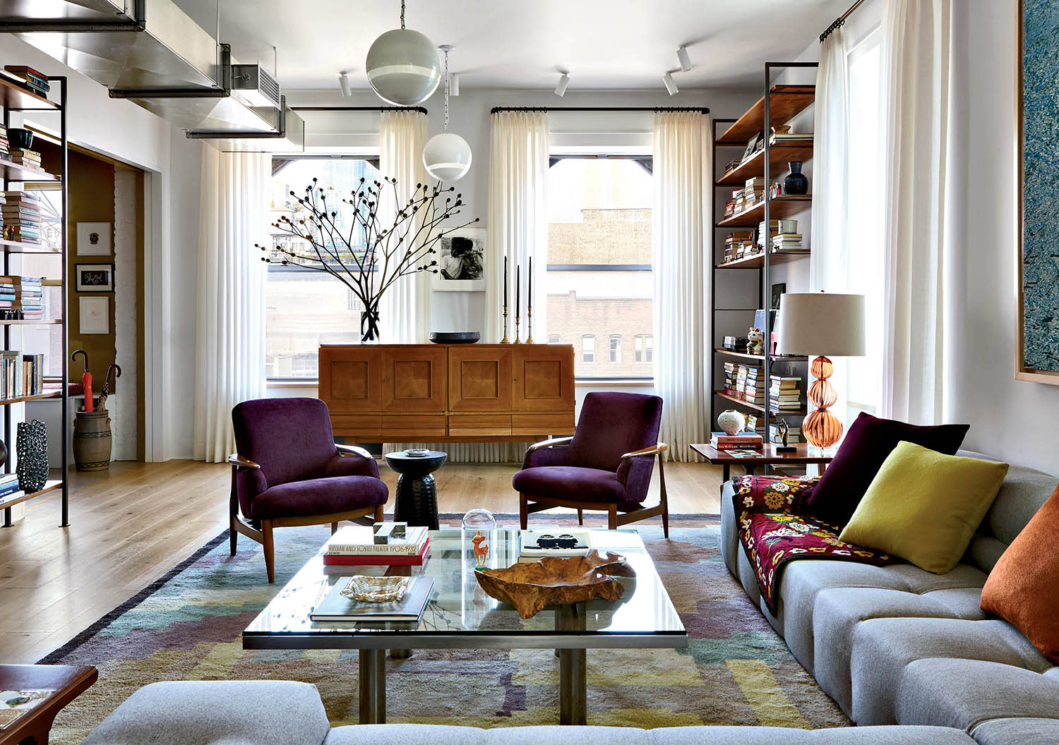 modern loft living room