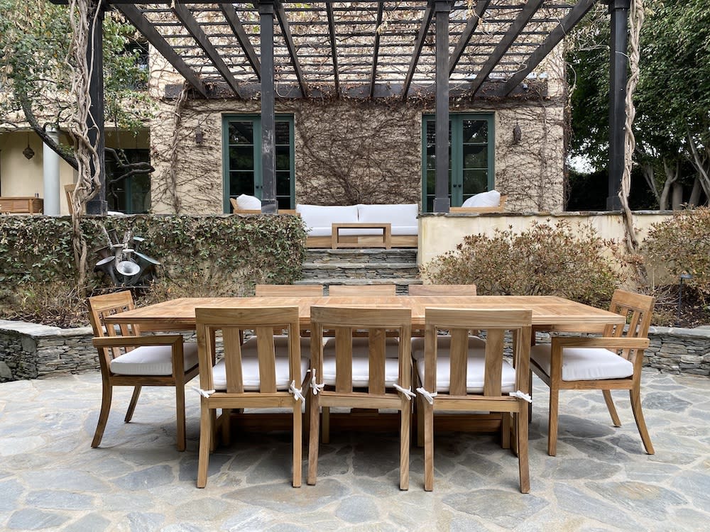 Teak Outdoor Patio Furniture Design and Decor by Willow Creek Designs in Los Angeles, California