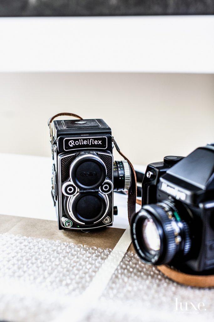 Stautberg uses Rolleiflex and Mamiya 645 cameras for black-and-white photos.