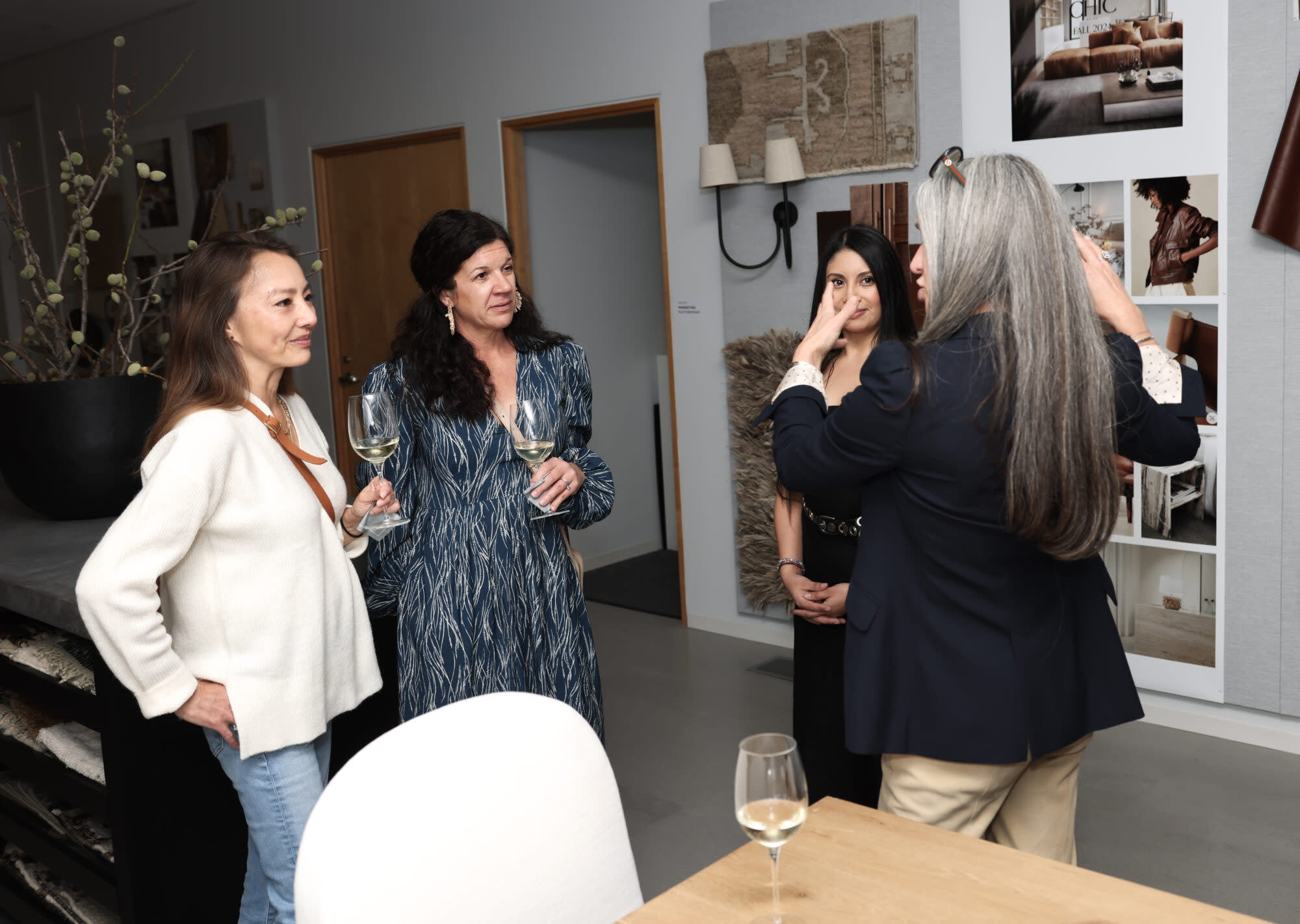 group of ladies talking