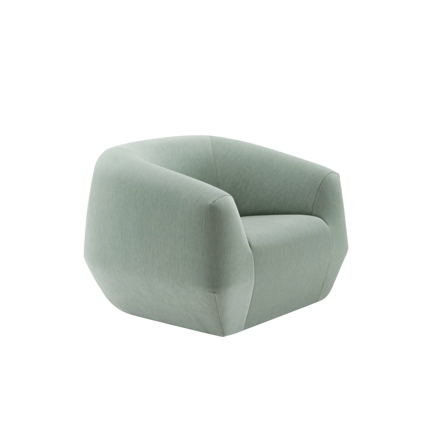 light green swivel armchair