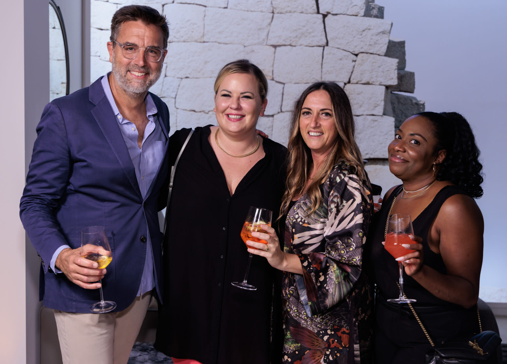 partygoers at Natuzzi Atlanta VIP Opening Reception