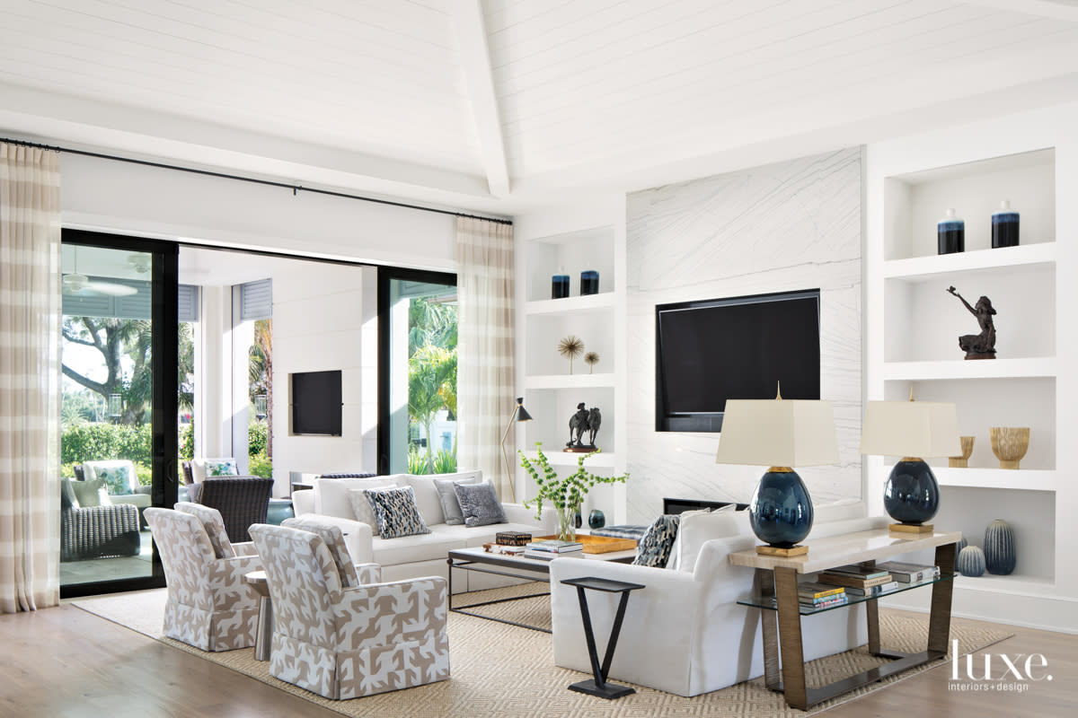 modern living room white and neutral palette