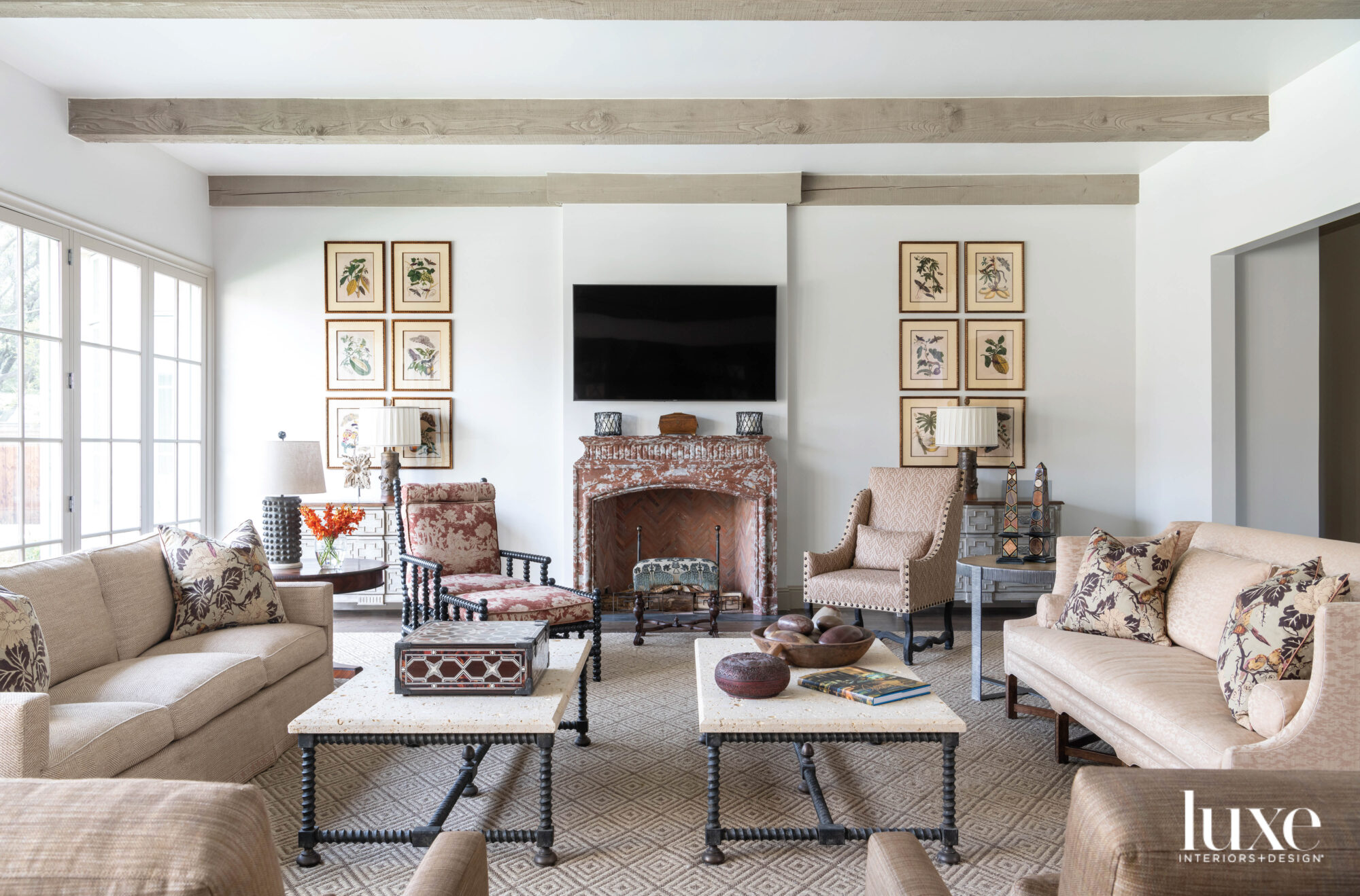 Living room with ample seating.