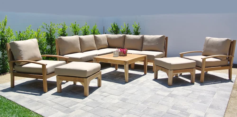 Teak Outdoor Patio Furniture Design and Decor by Willow Creek Designs in Los Angeles, California