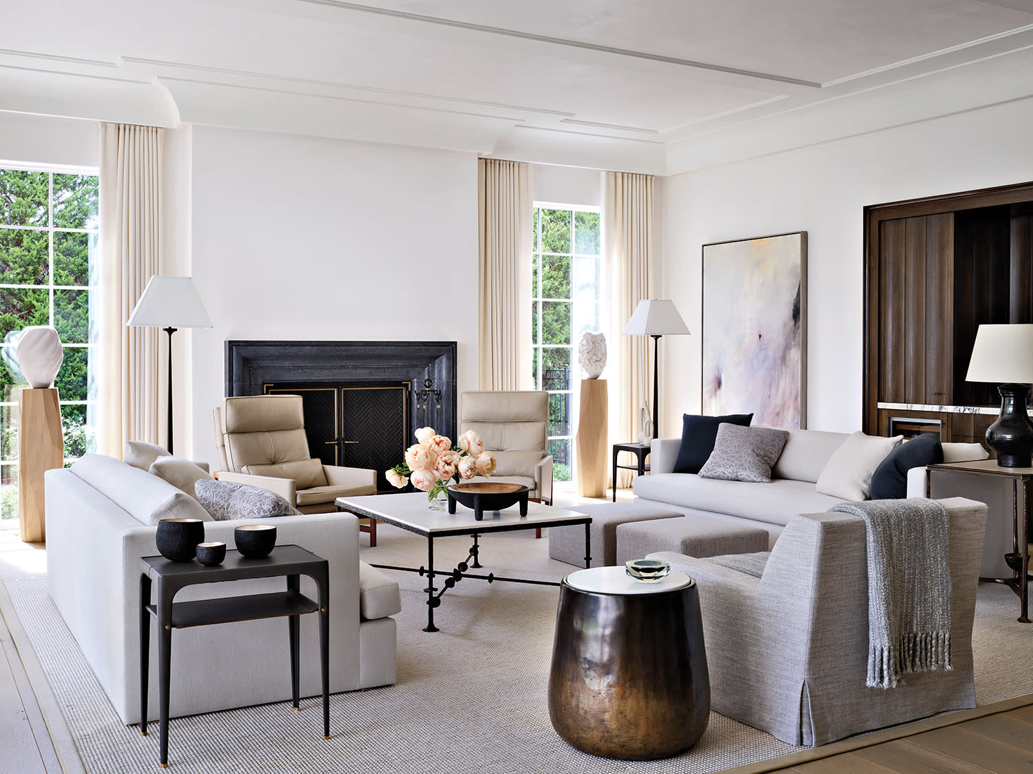 white contemporary living room