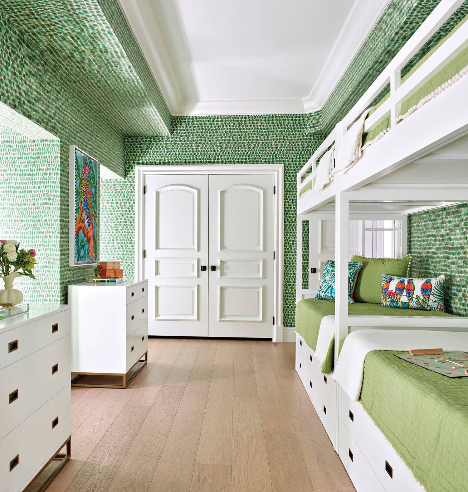 green bunk room 