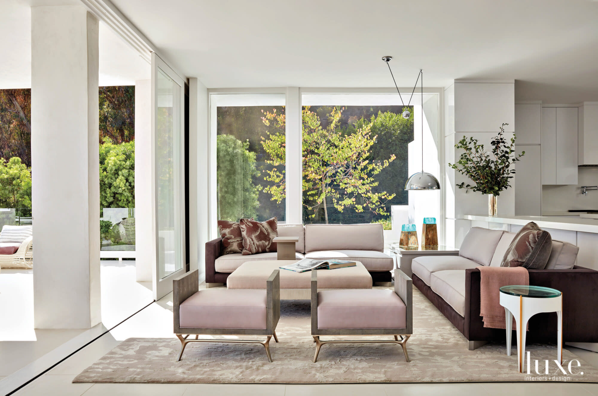 Family room with seating looking on to view