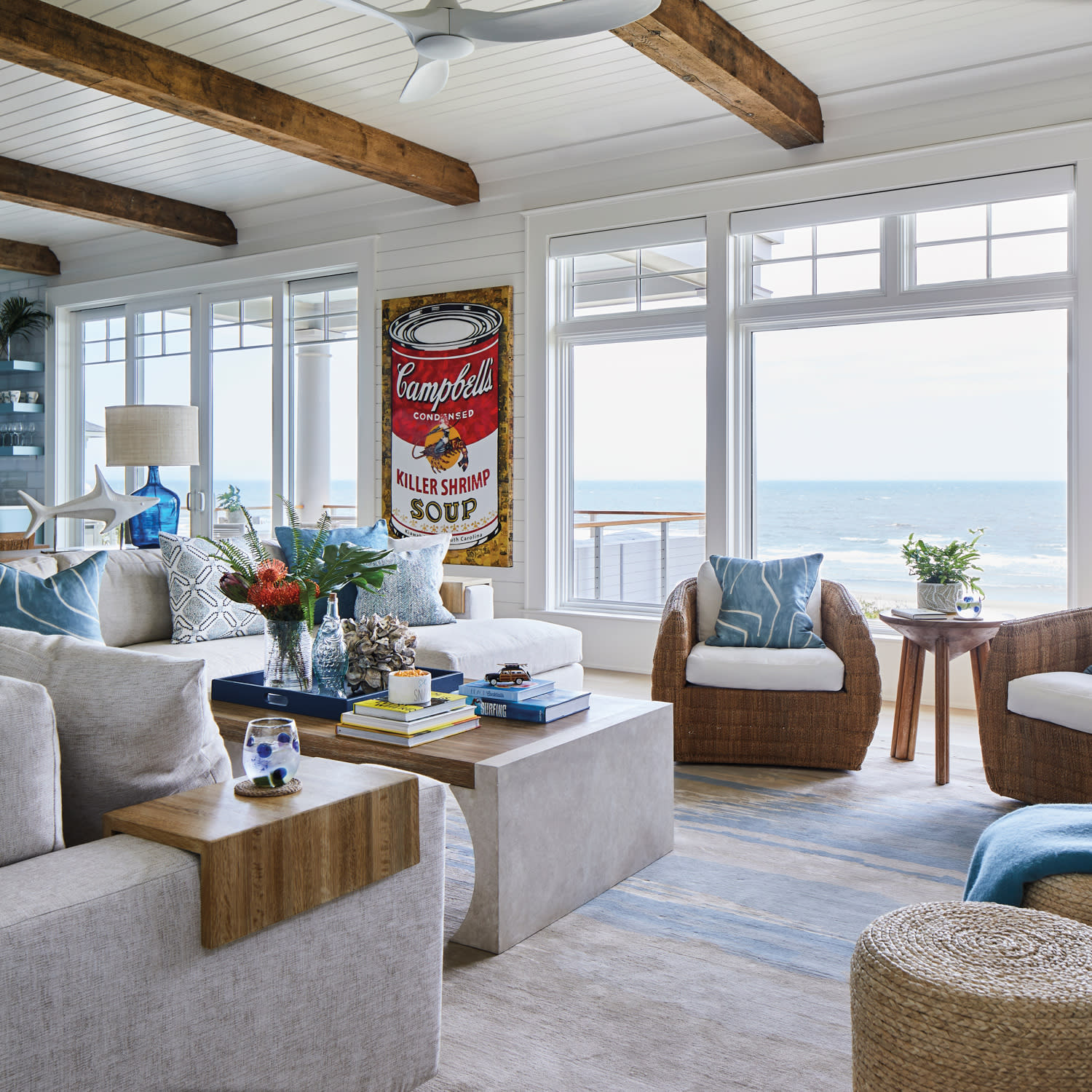 Arcade Ambience Meets Ocean Blues In A Playful Carolina Beach Home ...