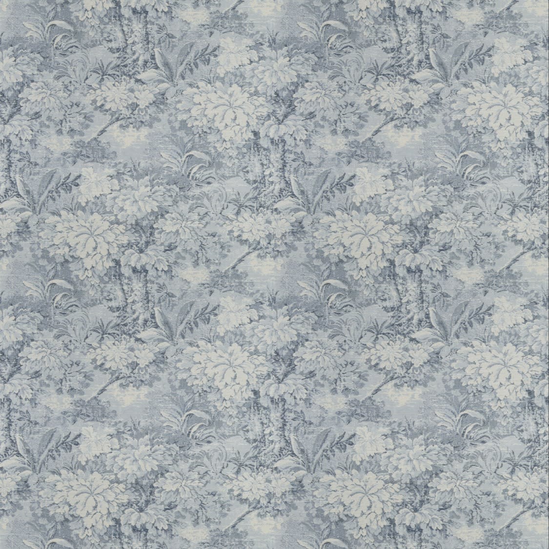 vintage-inspired blue floral fabric