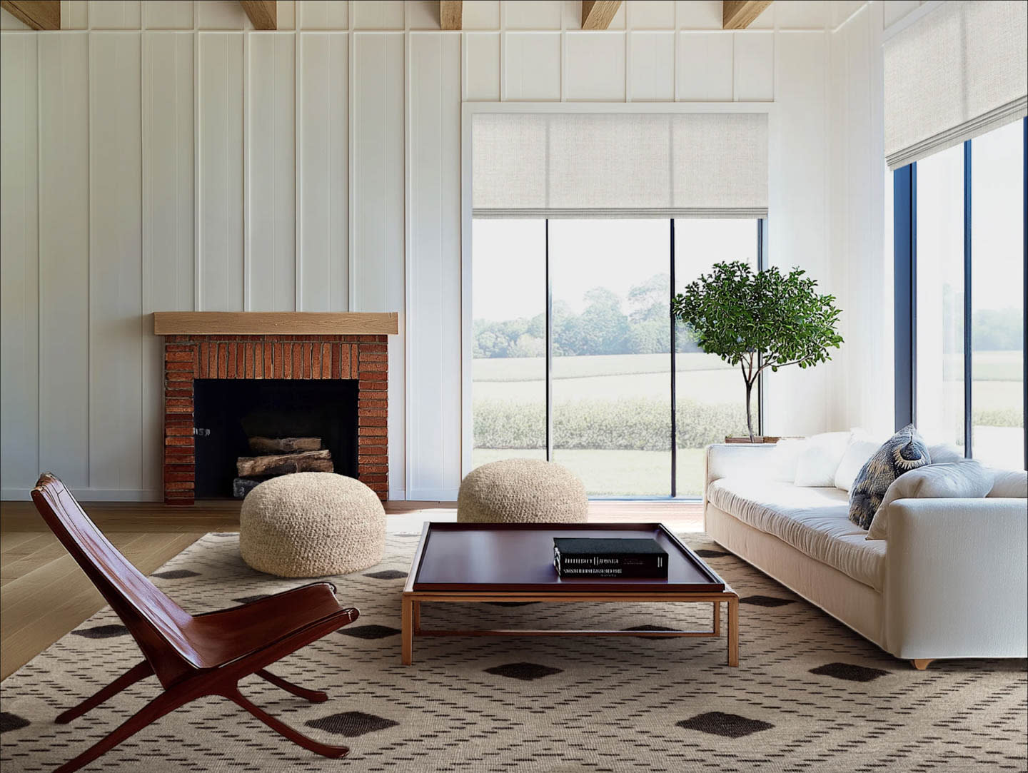 modern farmhouse living room