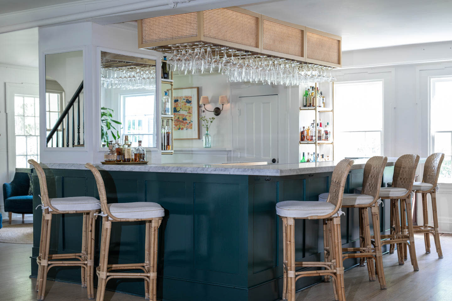 the renovated bar at the Maidstone Hotel in East Hamptons