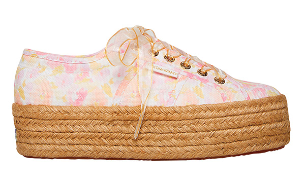 floral platform sneakers