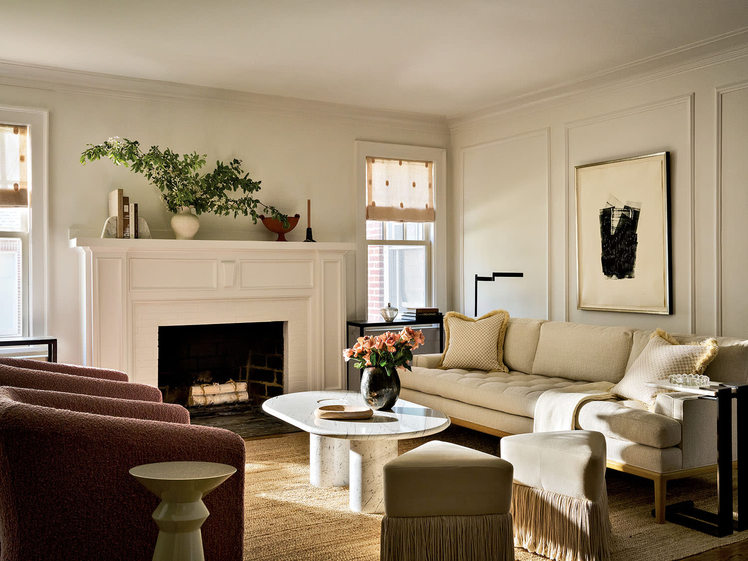 Sophisticated living room with neutral tones