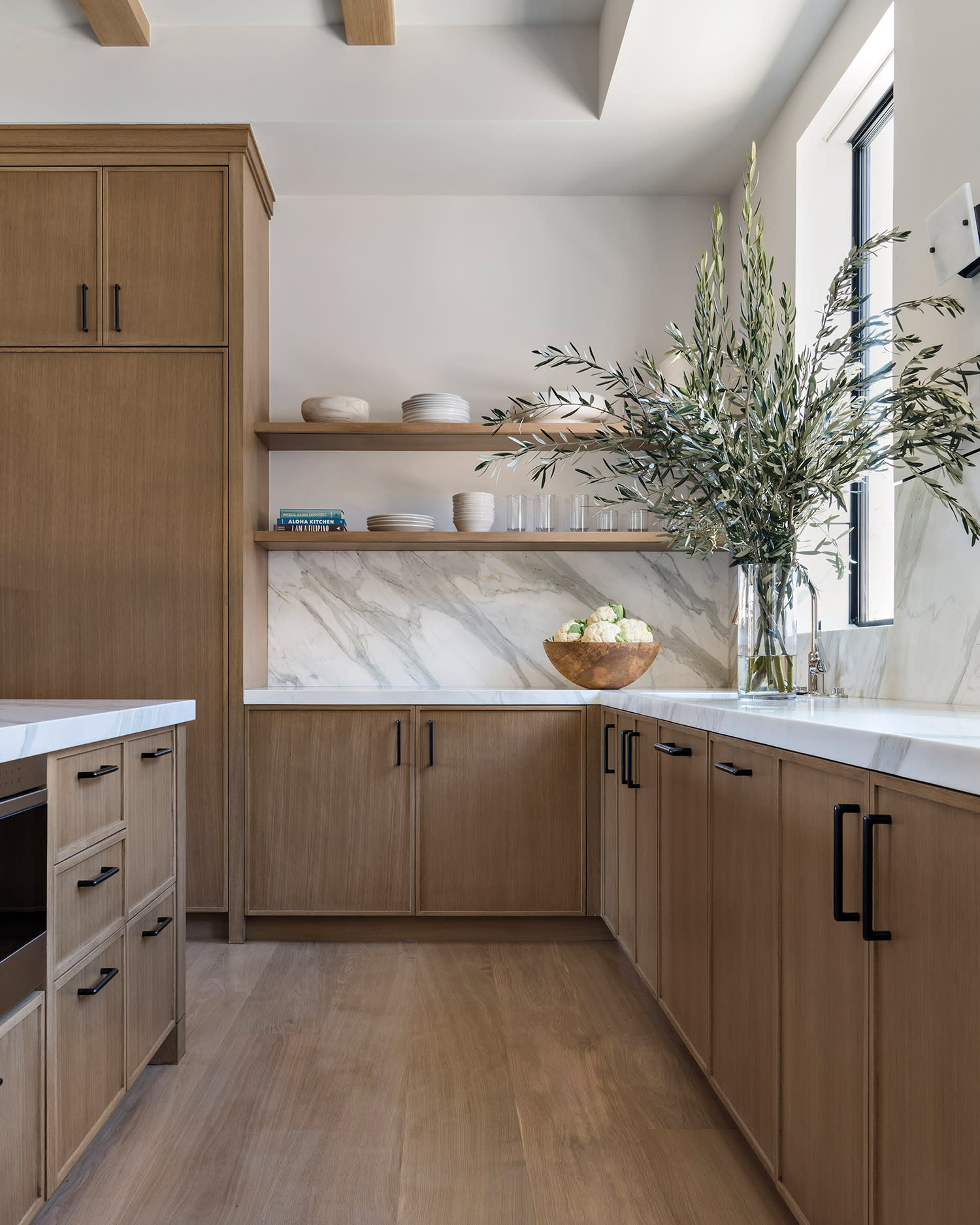 light and bright modern white kitchen in a Northern California home