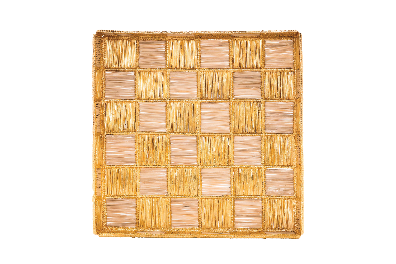 checkered large square tray