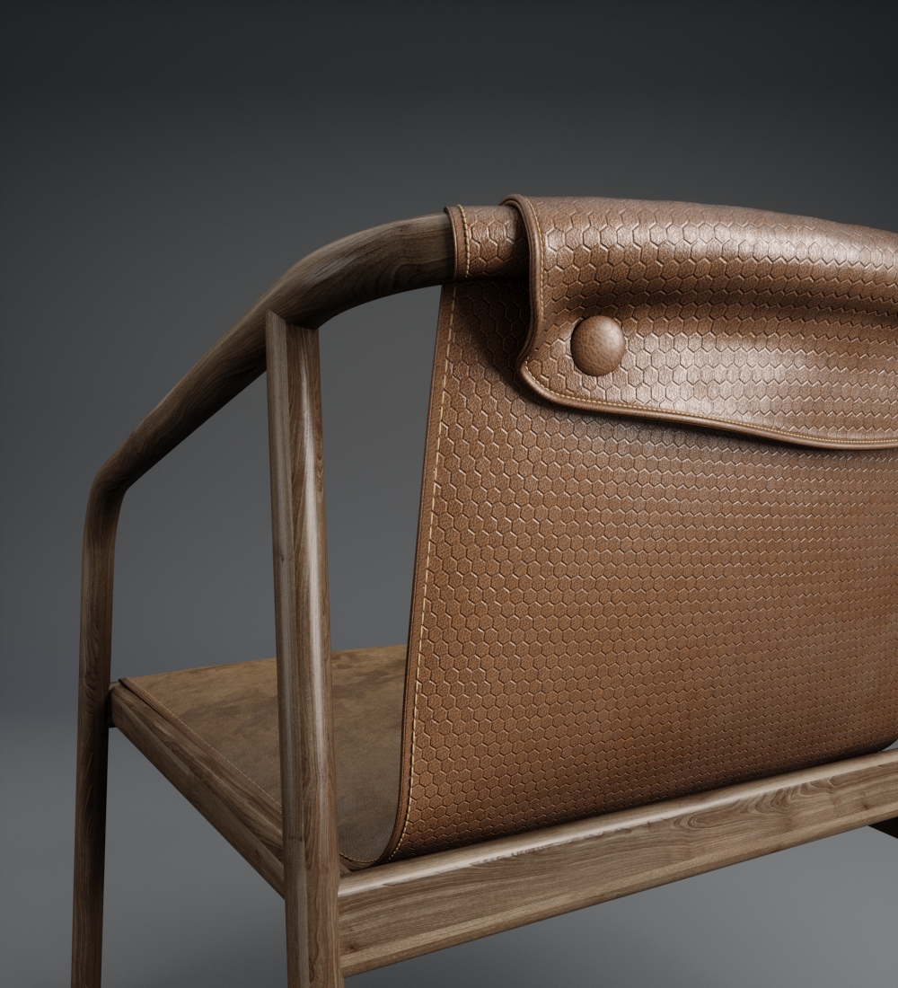 garrett leather honeycomb chair