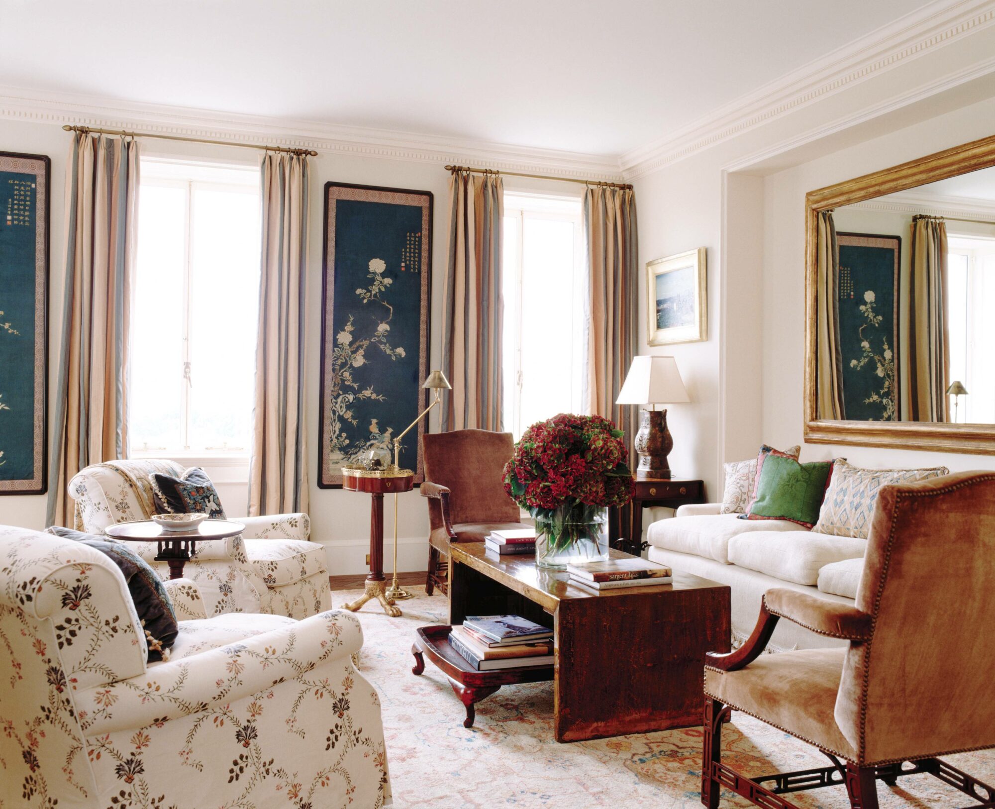 layered living room in matchstick by farrow & ball, one of the best neutral colors