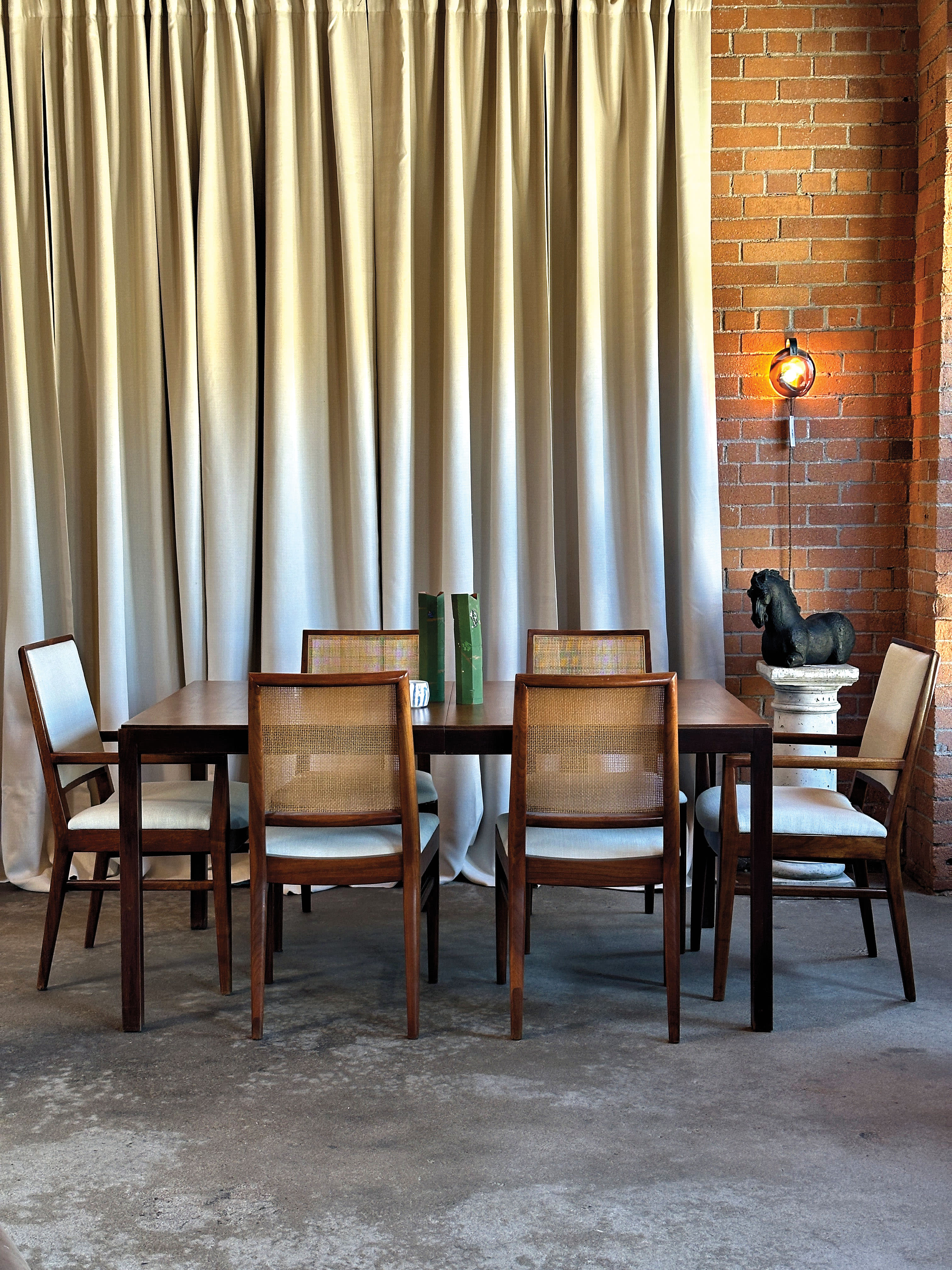 vintage dining table and chairs