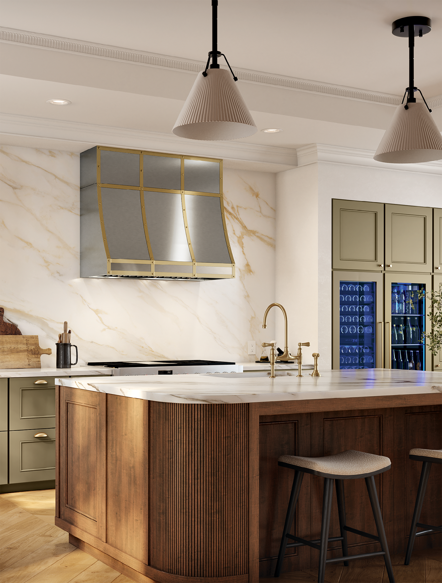 Zephyr's Forte wall custom range hood