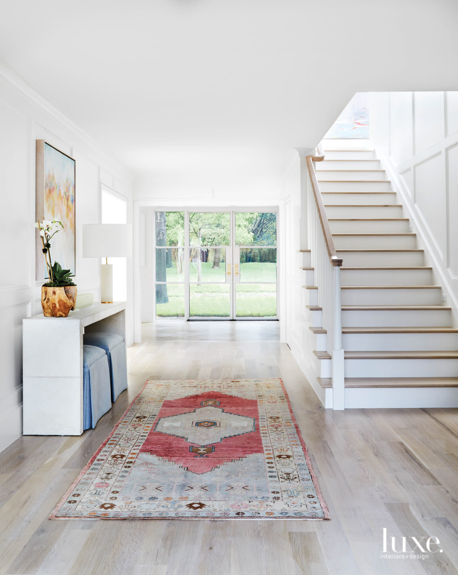 Entry with view of back yard