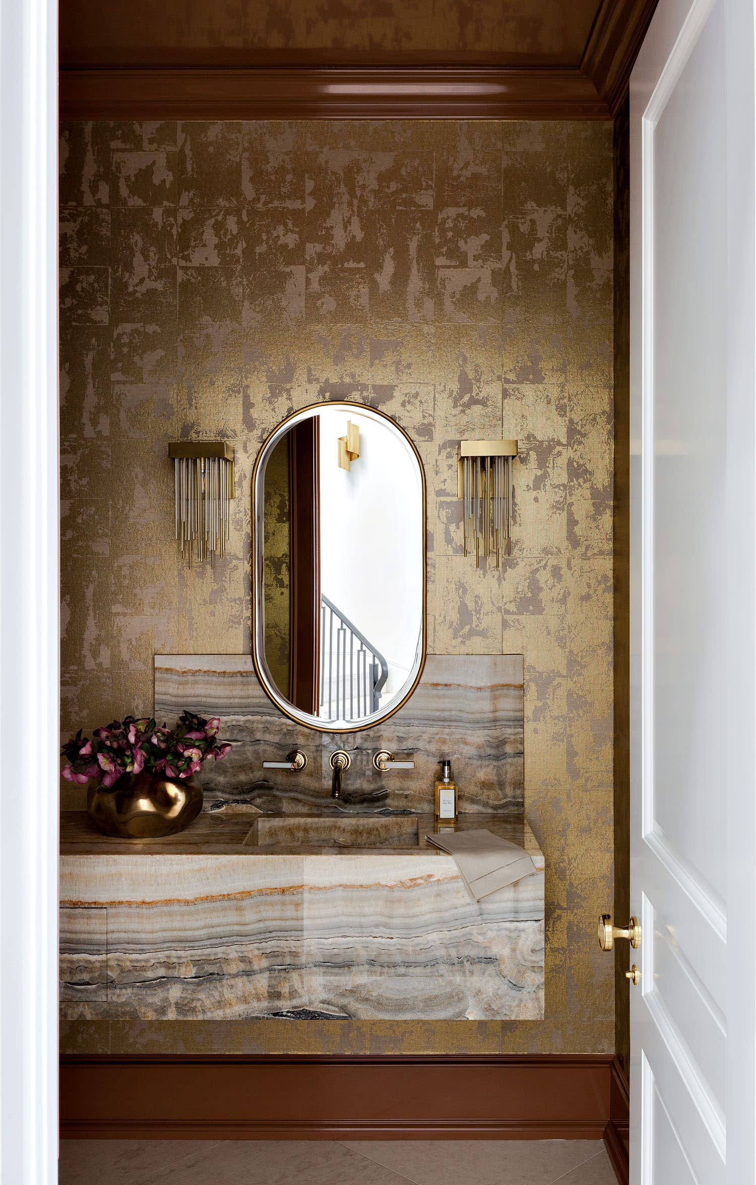 gold powder room