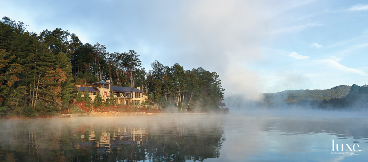 At once modern and rustic, a Lake Burton retreat shines for its bold, clean-lined architecture.