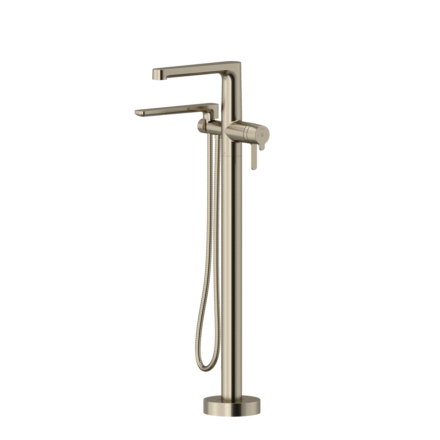 long silver faucet