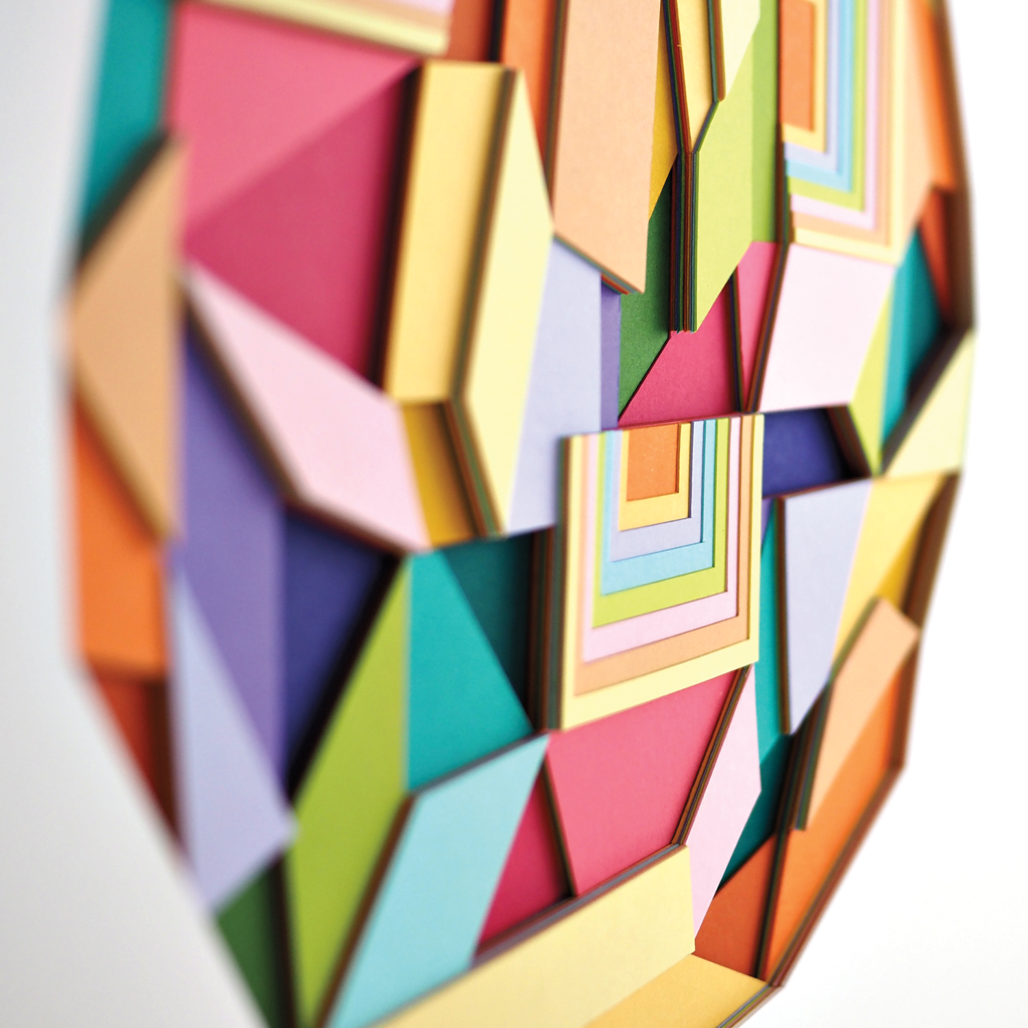 multicolor, geometric paper artwork by Huntz Liu