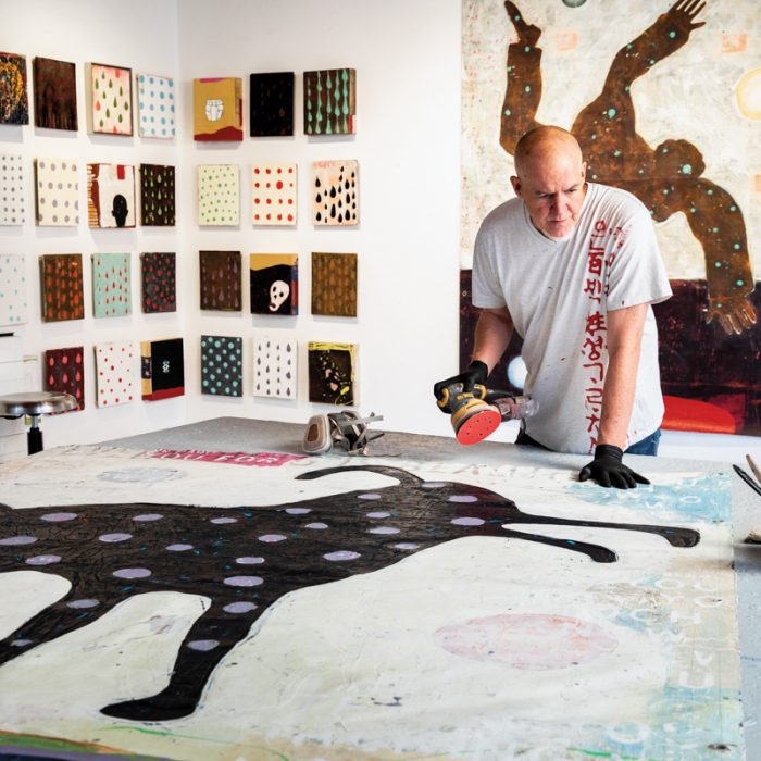 John Randall Nelson at work in his Tempe studio.