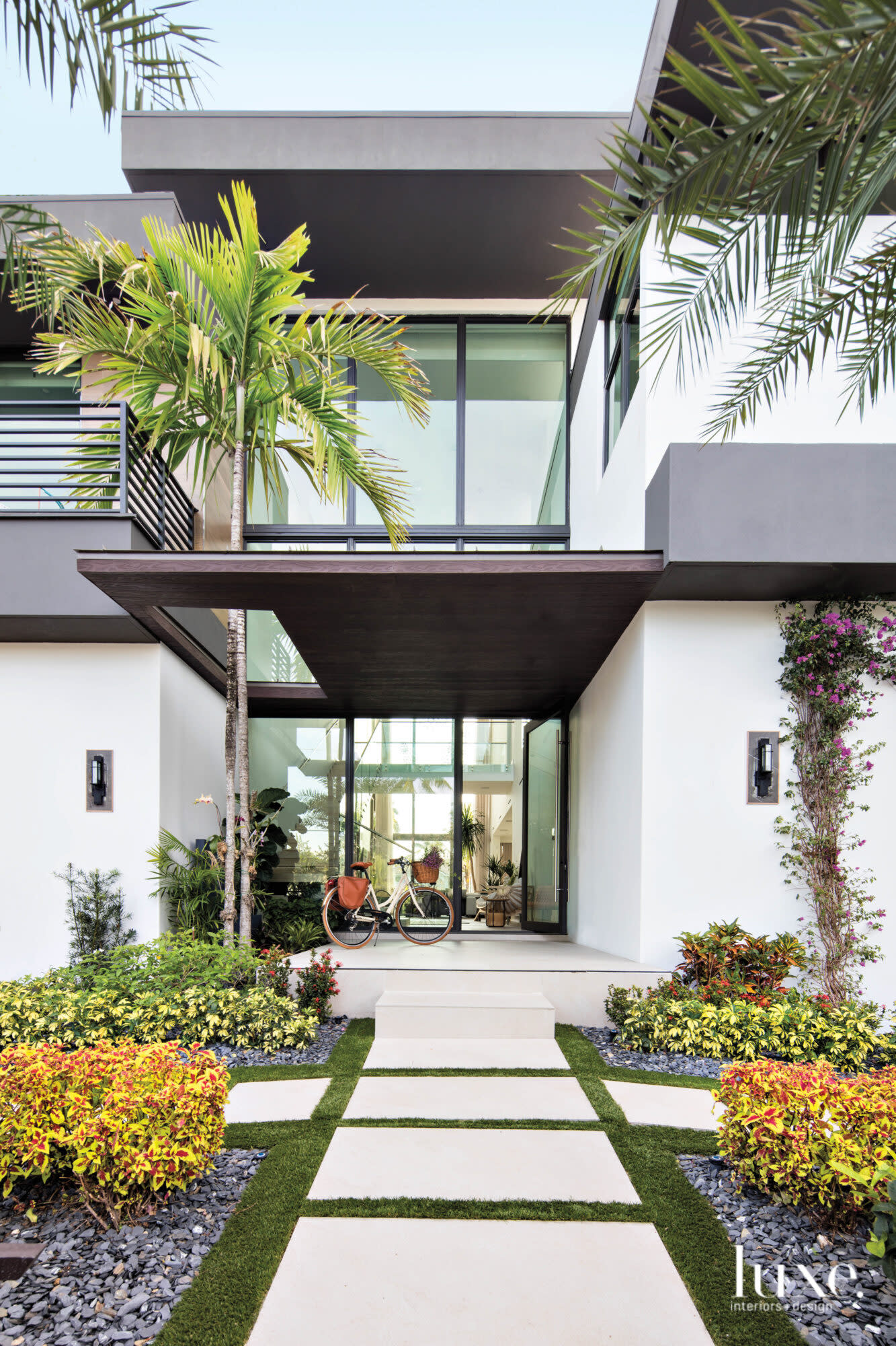 Exterior of a modern home.