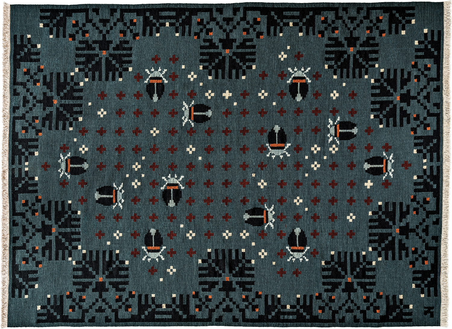 Night Garden Rug in Deep Blue, part of the Jessica Helgerson x Kush Rugs collaboration