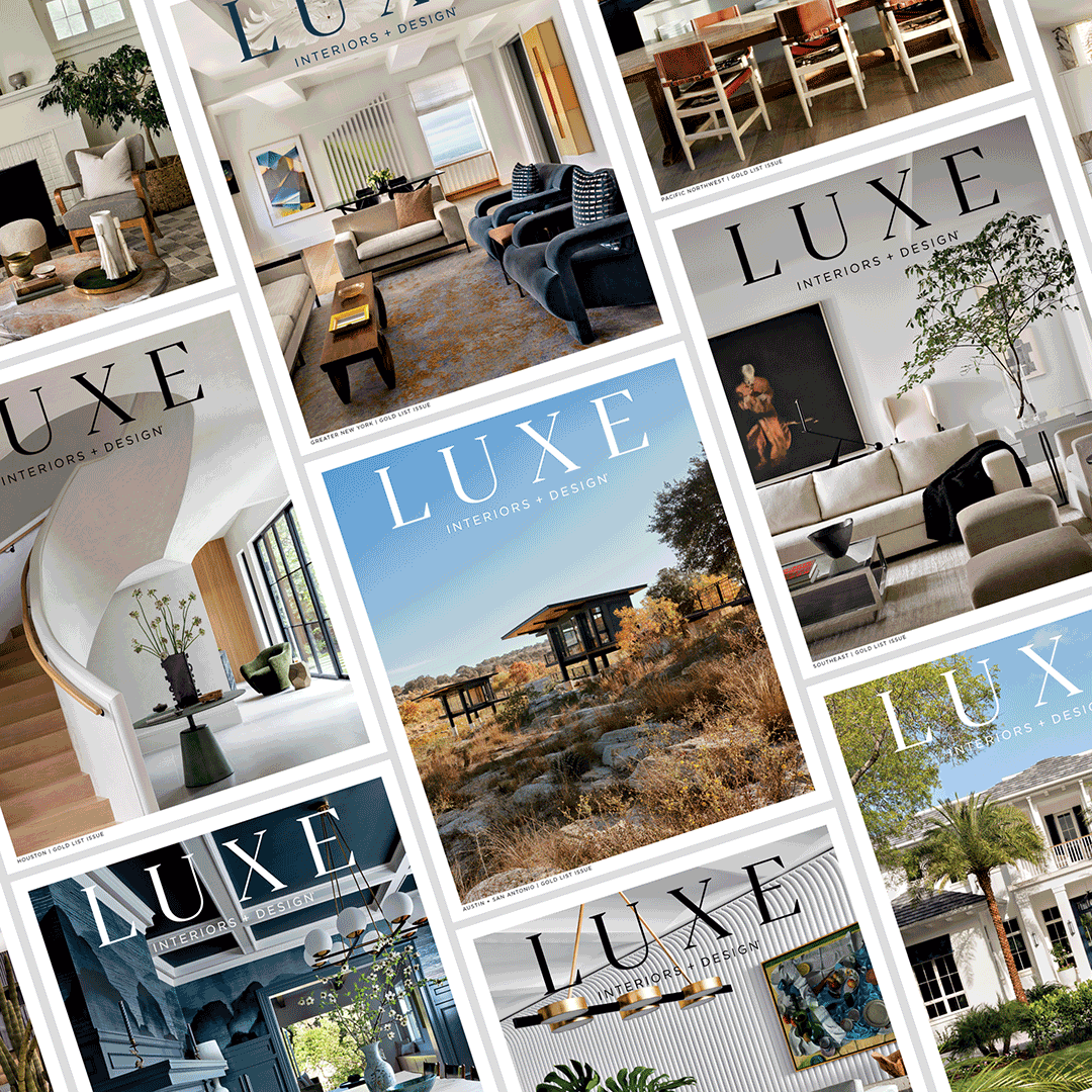 Luxe Interiors + Design covers collage 