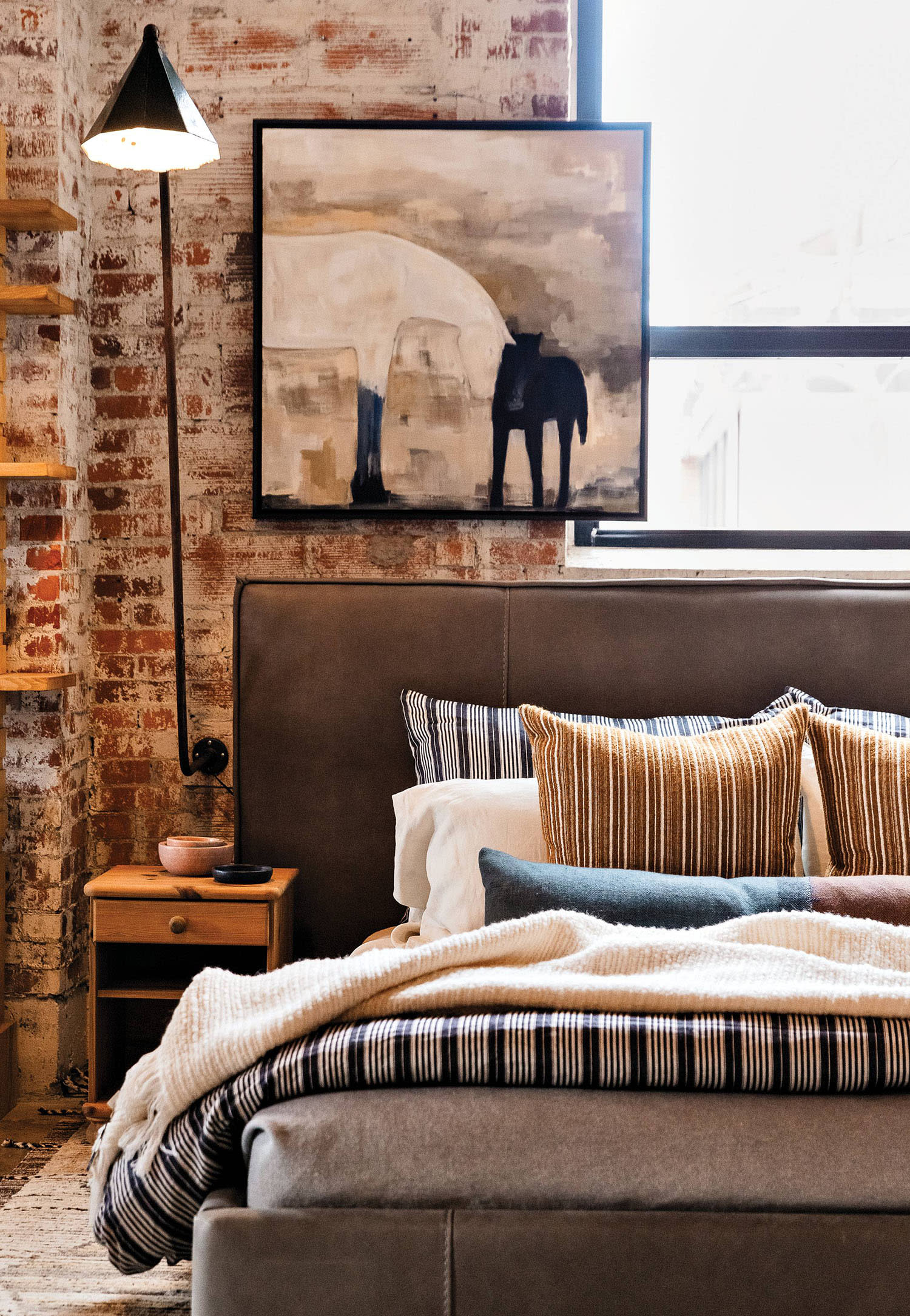 bedroom vignette at Architect's Wife in Bozeman, Montana