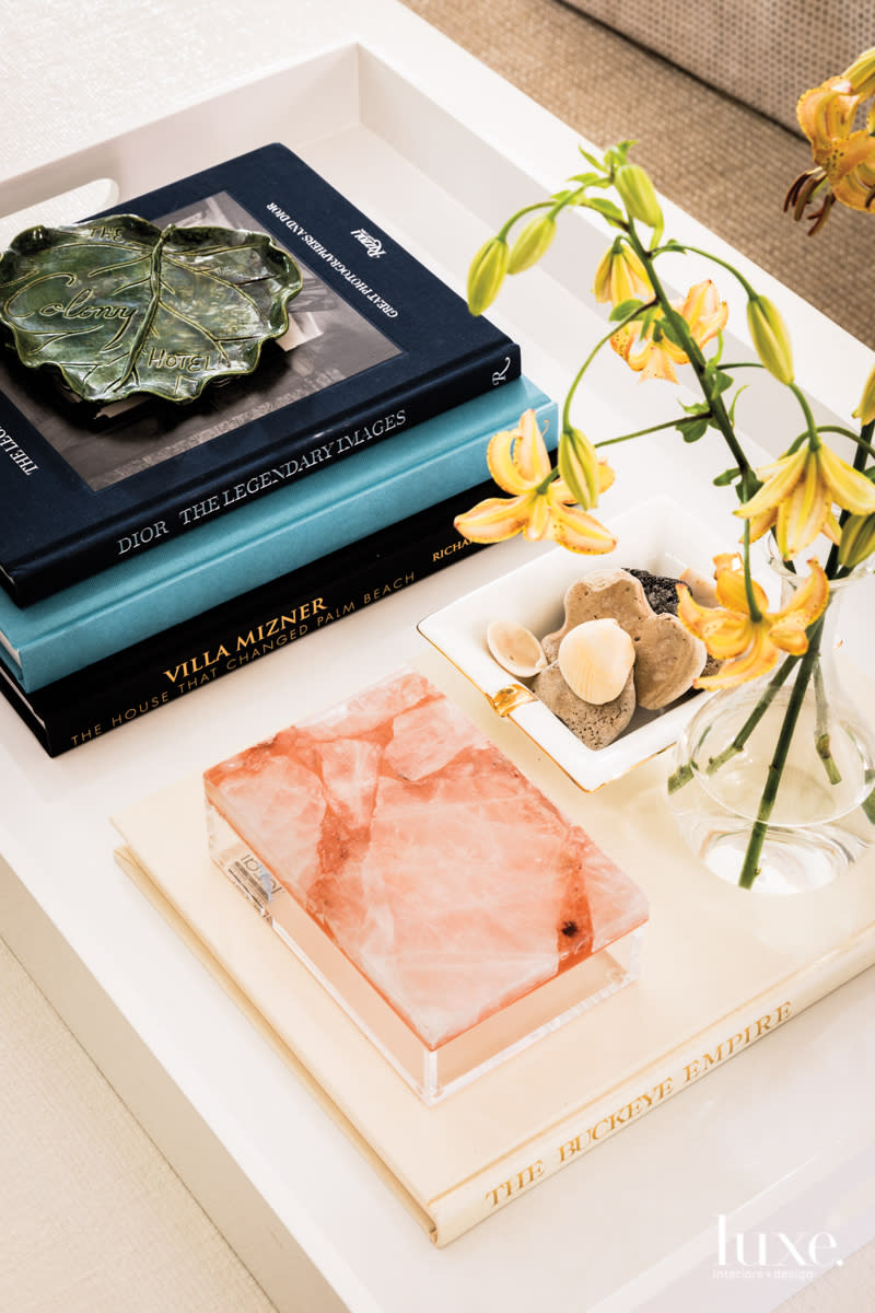 books on a coffee table