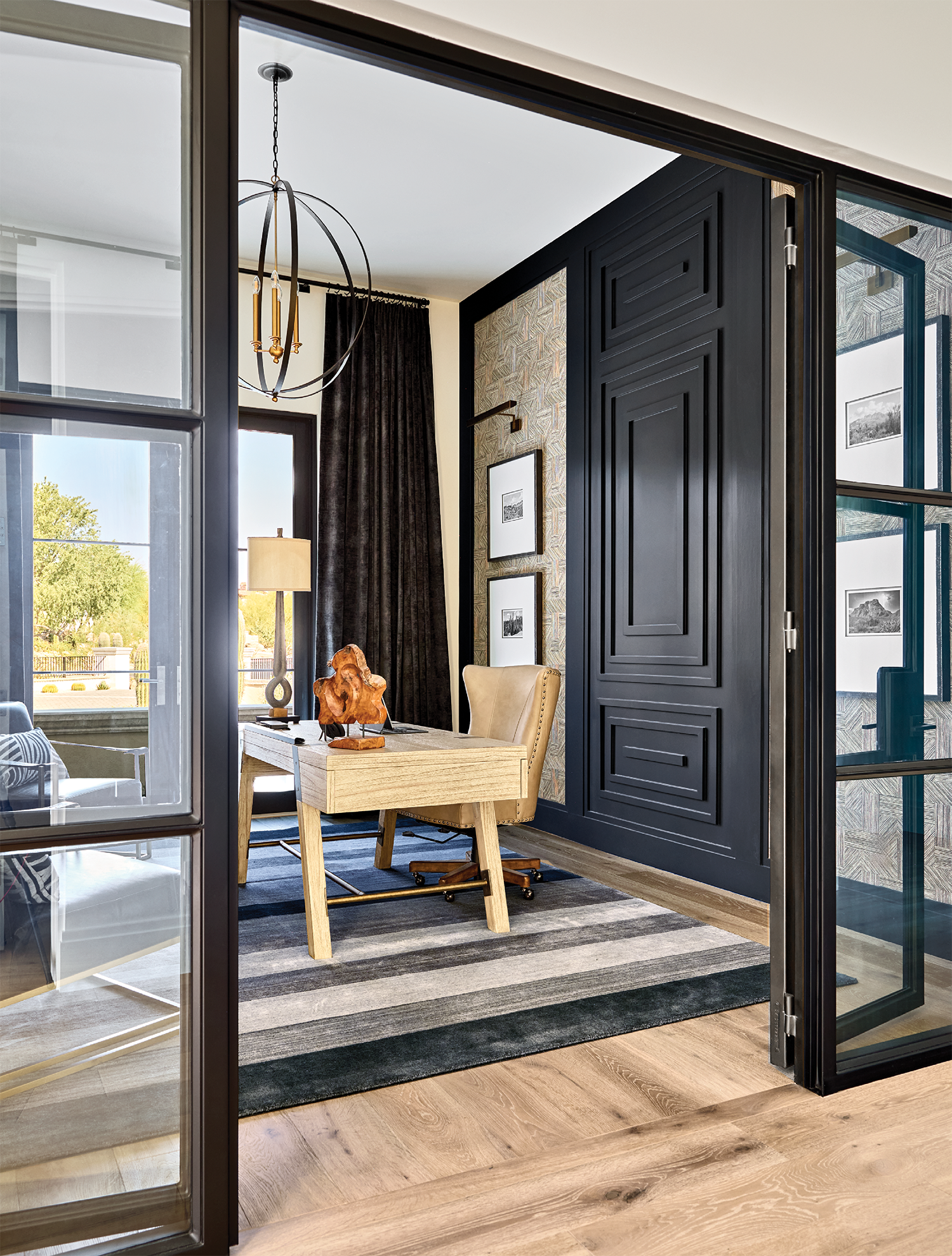 moody contemporary home office 