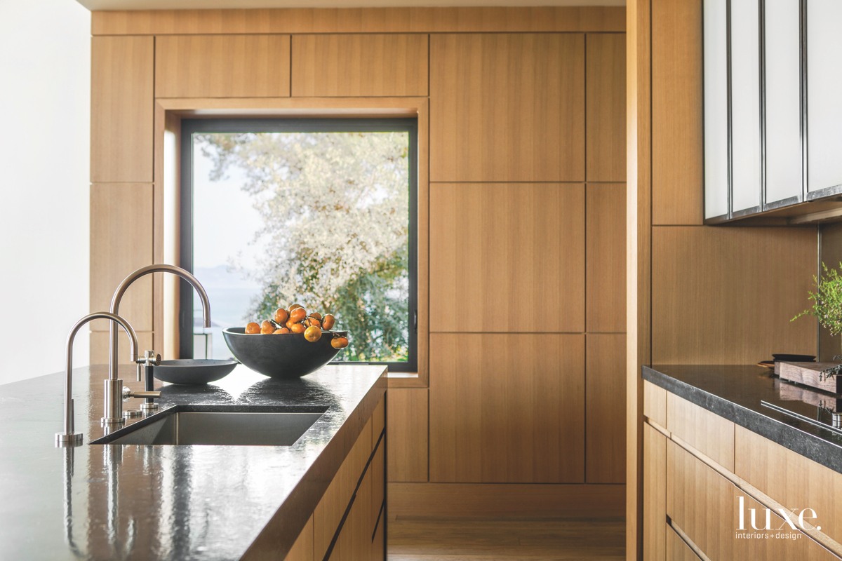 modern oak wood kitchen