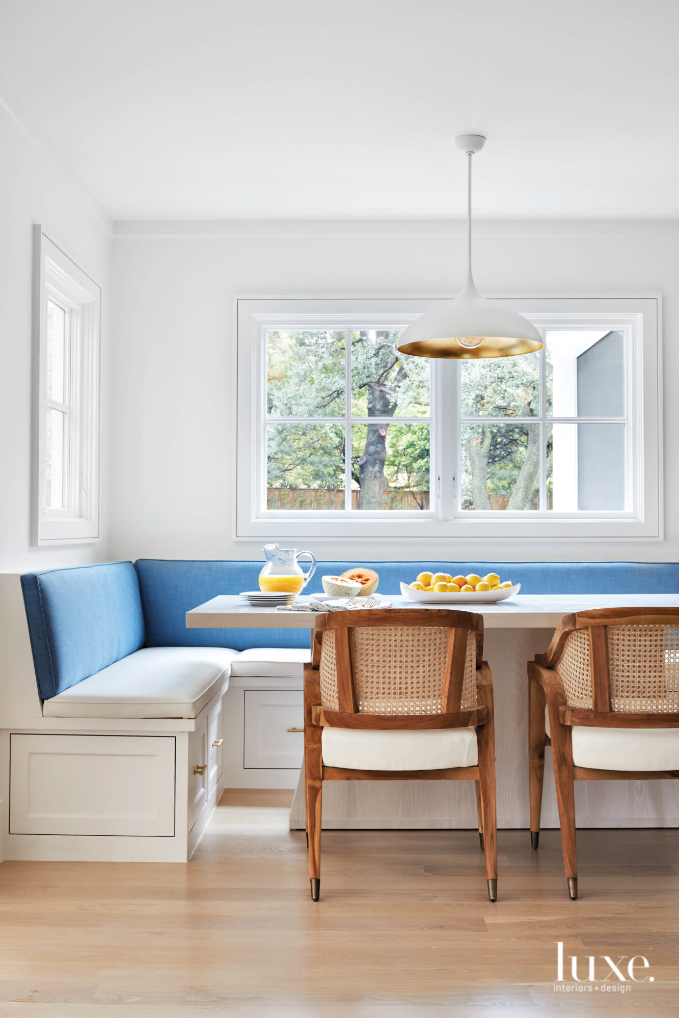 Dining nook with custom banquette