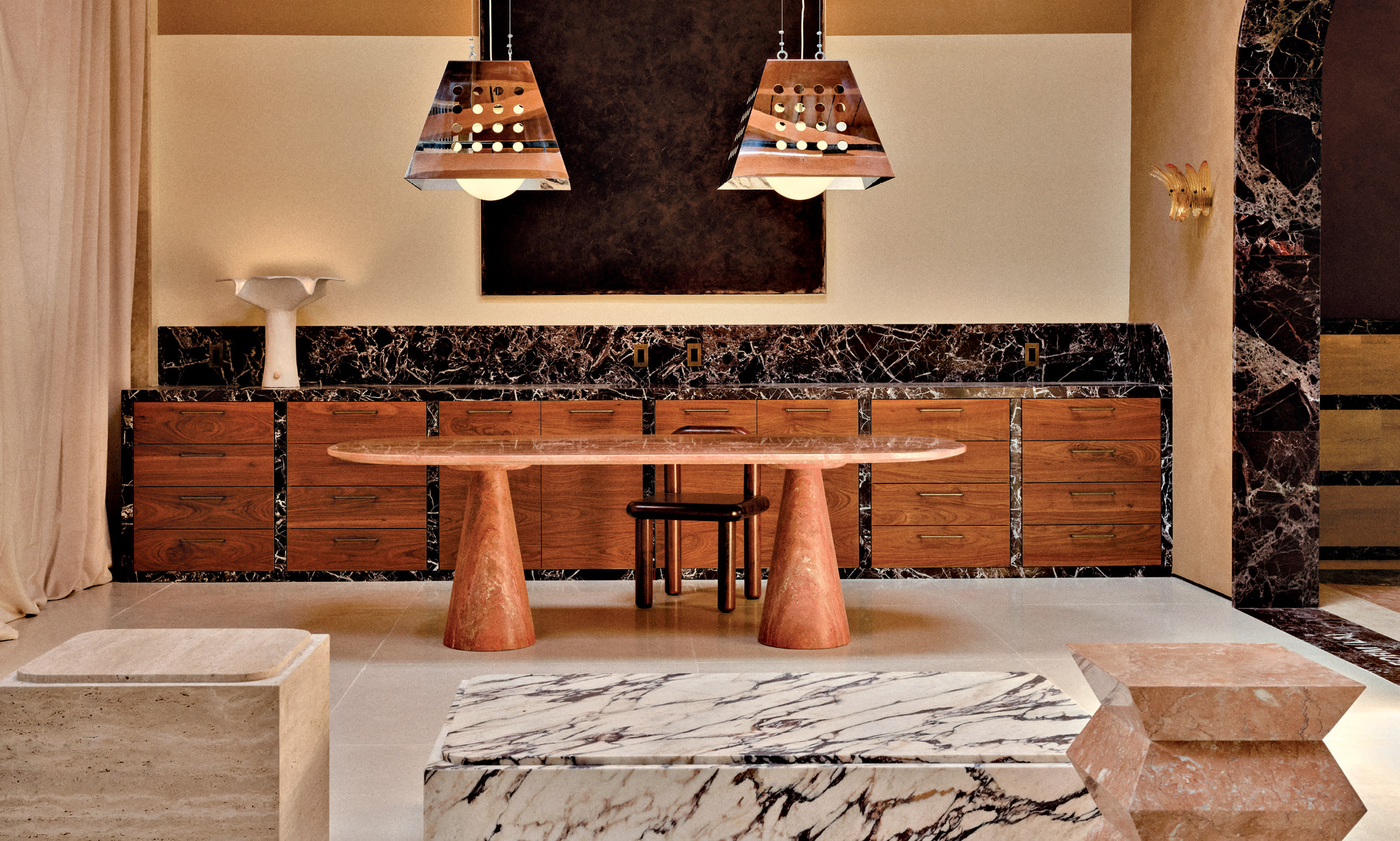 stone and marble furnishings at Form (LA)