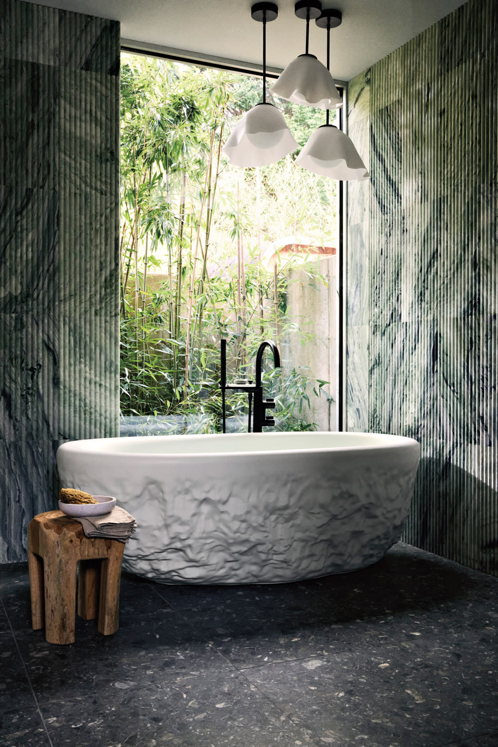 Kohler's Freestanding Bath from the Landshapes™ by Daniel Arsham collection
