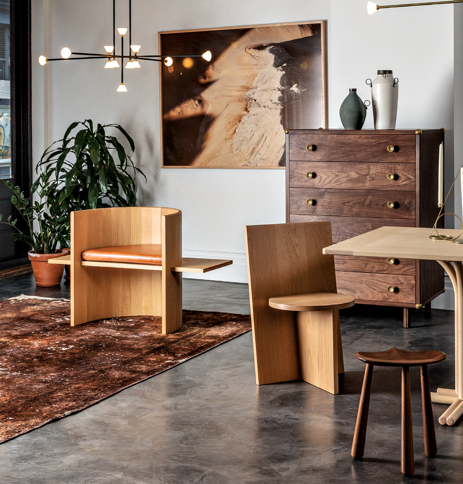 wood chairs by Campagna Studio