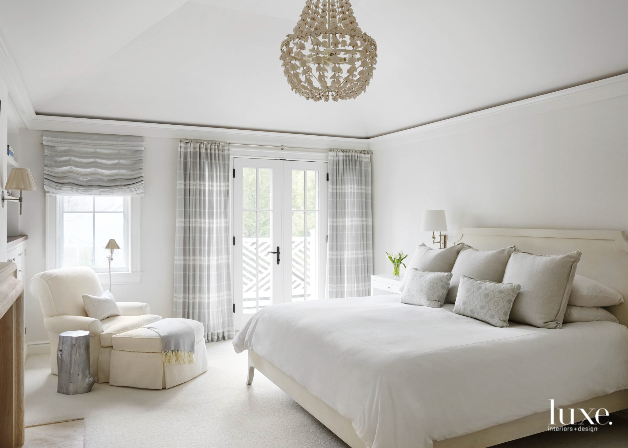 master zen bedroom with white and neutral tones